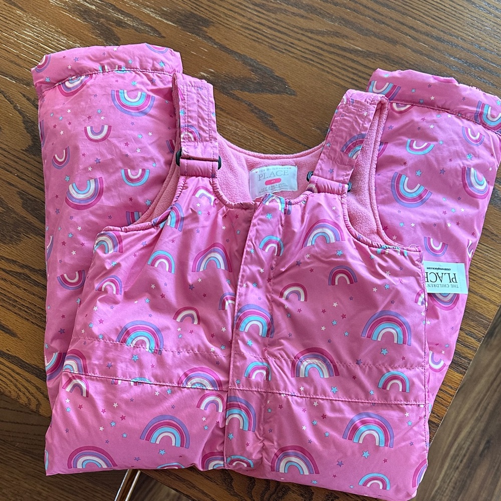 The Children's Place Pink Rainbow Overalls- NWT
